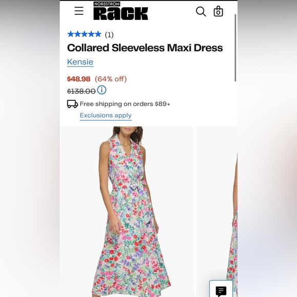 NWT Kensie floral sun dress with POCKETS! - Picture 6 of 6